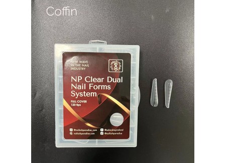 Top/Dual plastic nail forms - Coffin 120pcs 